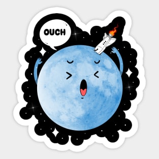 Crash on the Moon Sticker